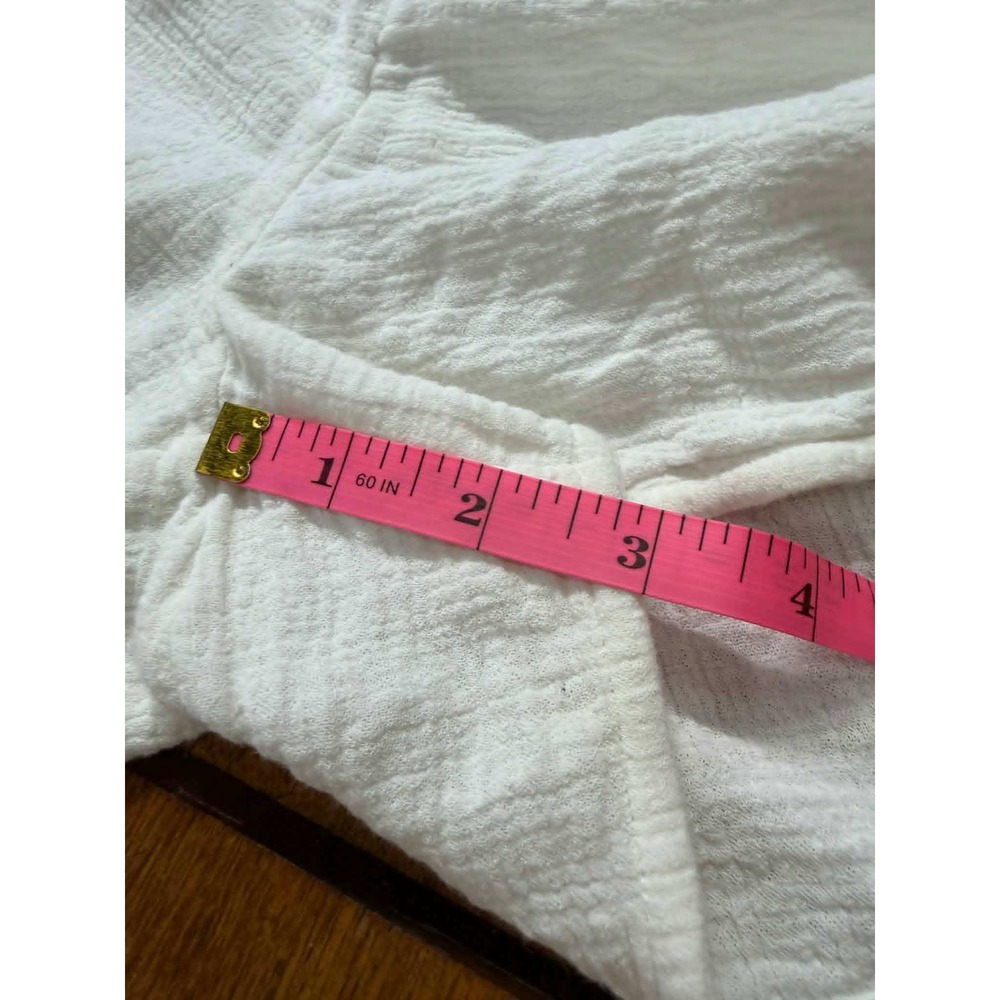 HATCH Size 1 White Gauze Cotton Smocked Waist Maternity Short Shorts Summer - Picture 5 of 9